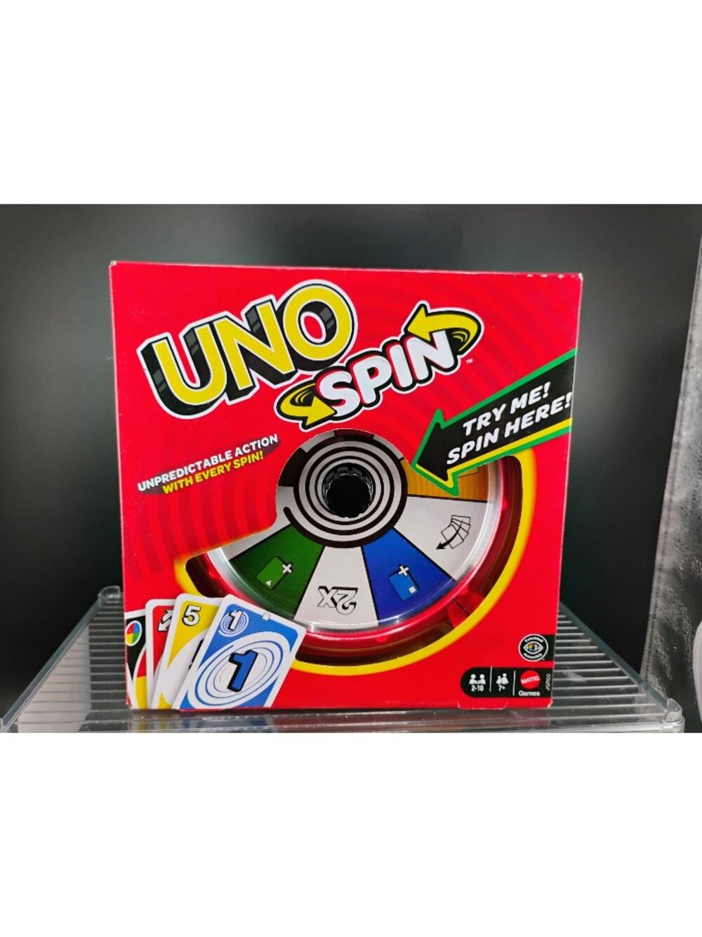 UNO Spin Card Game With Spinner For 2-10 Players Age 7+